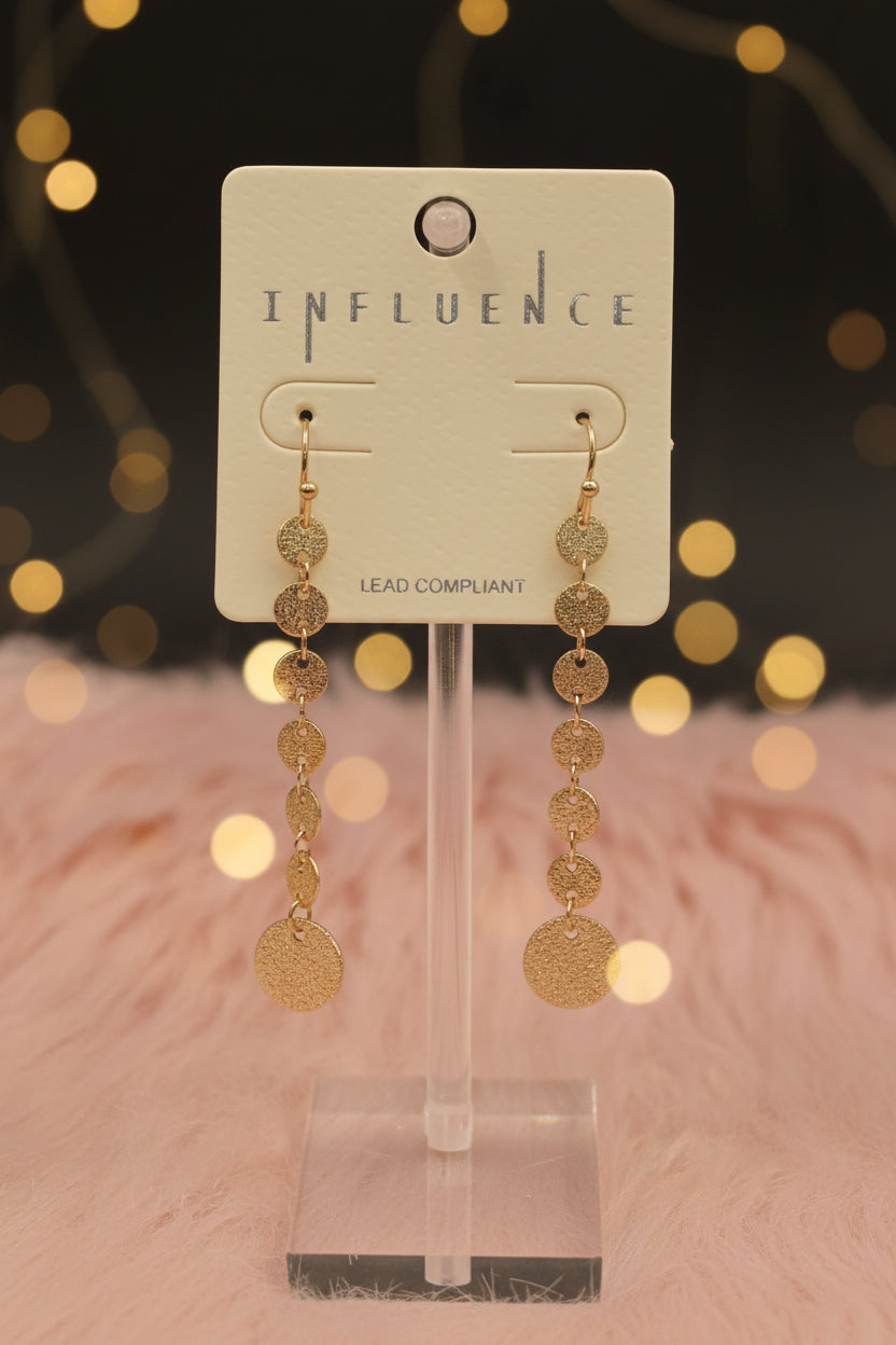 Golden Hour Cascading Disc Drop Earrings