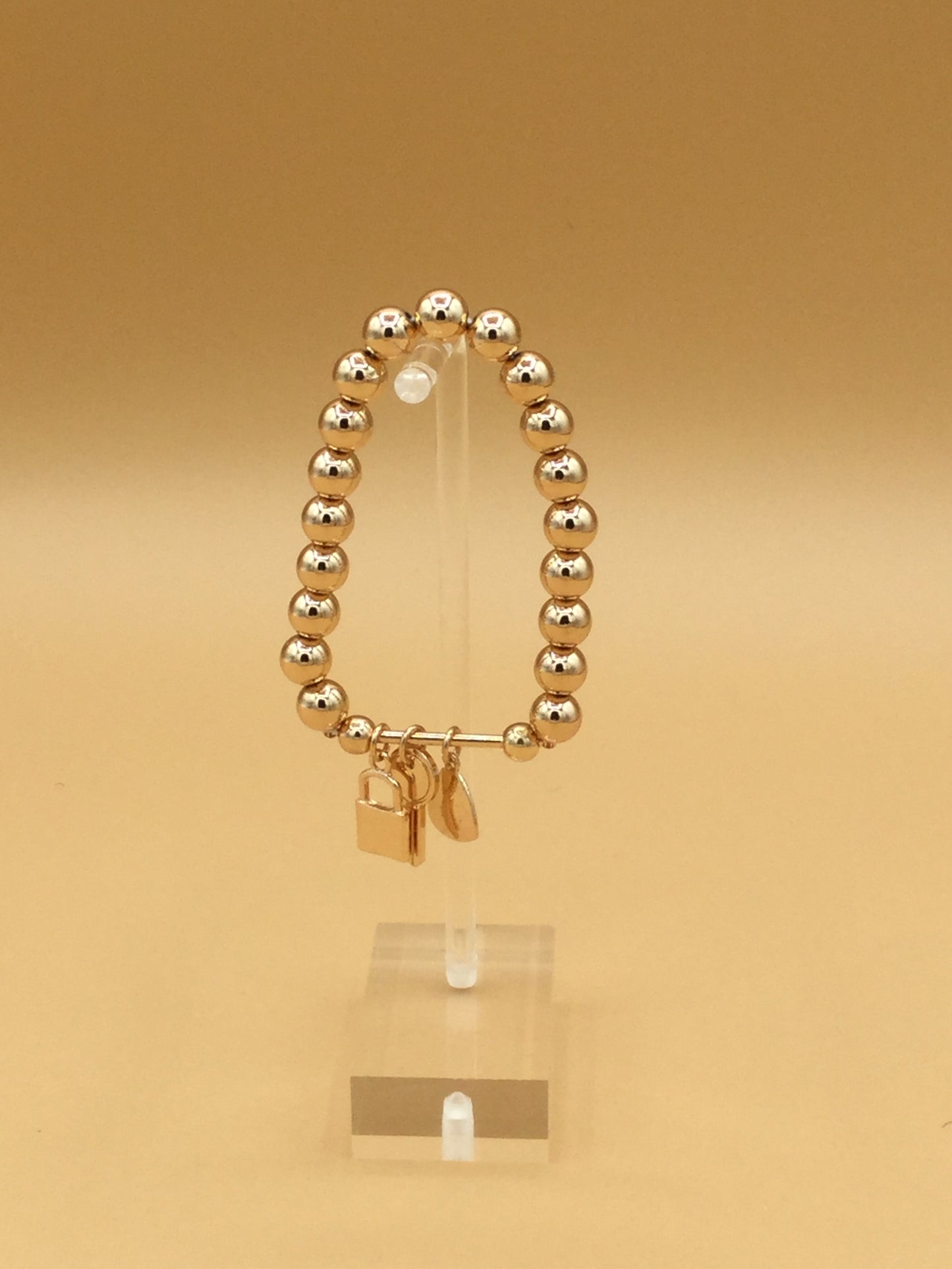 Heart Lock & Key Ball Bracelet