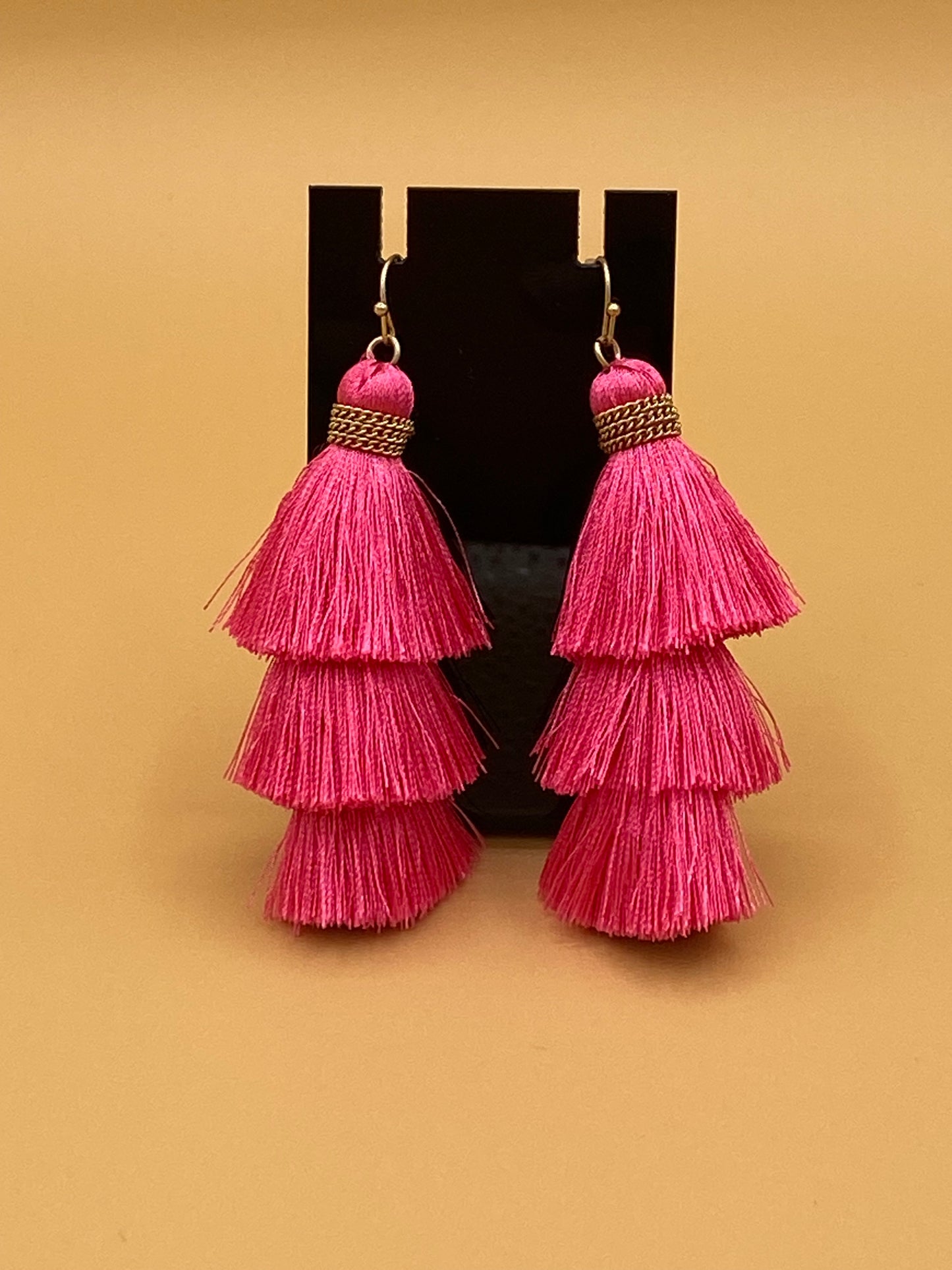 Tassel Earrings Fuchsia