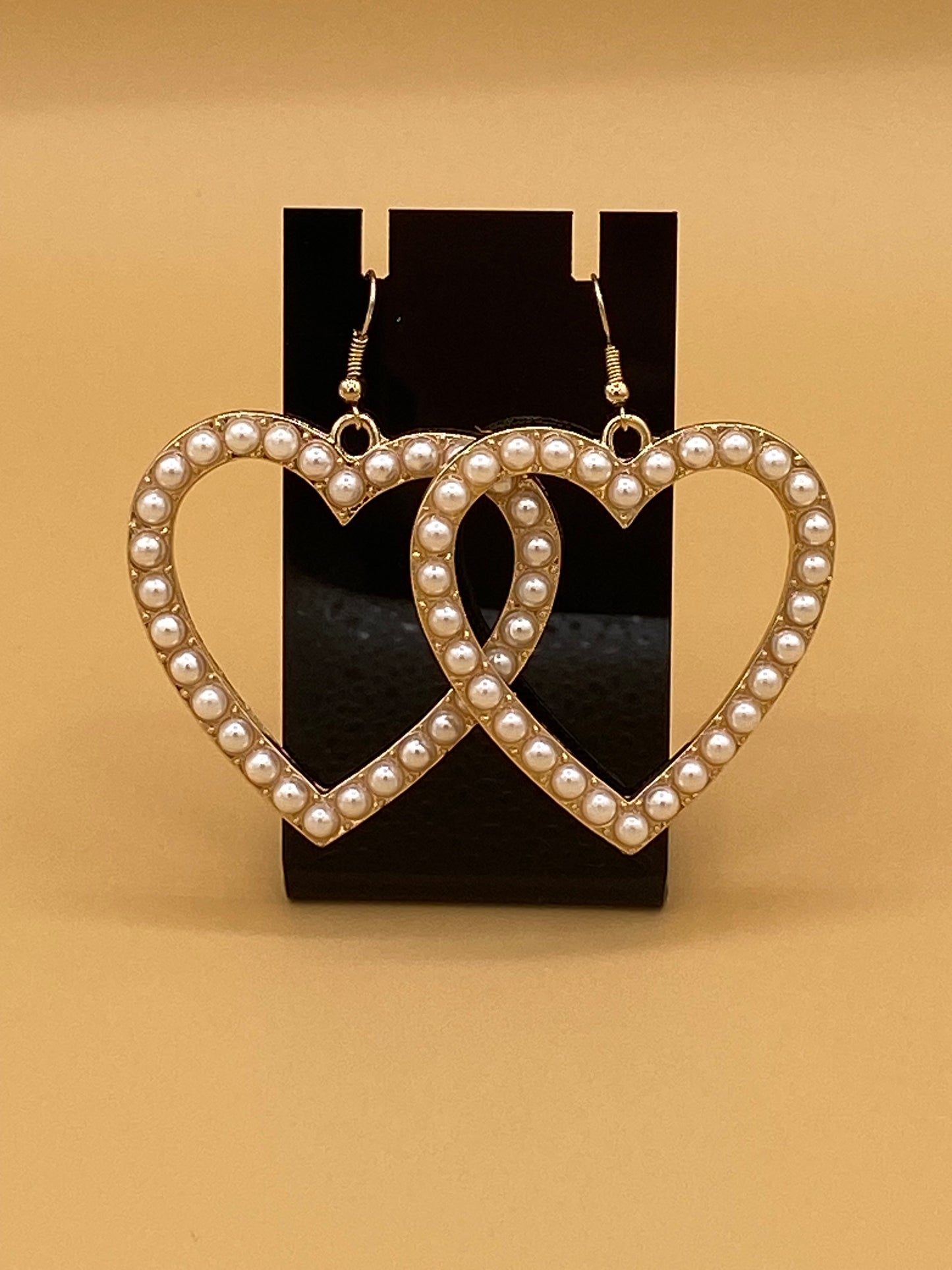 Heart Shape Pearl Earrings