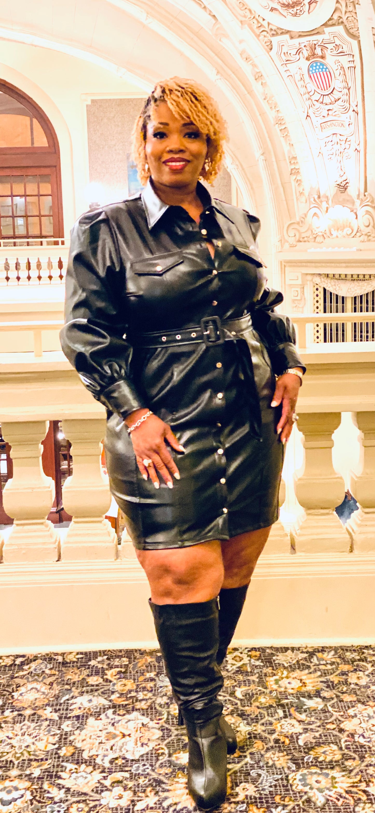 Smooth Operator Faux Leather Dress