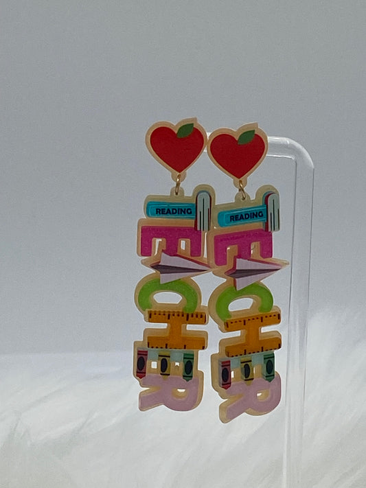 Glitter Teacher Earrings