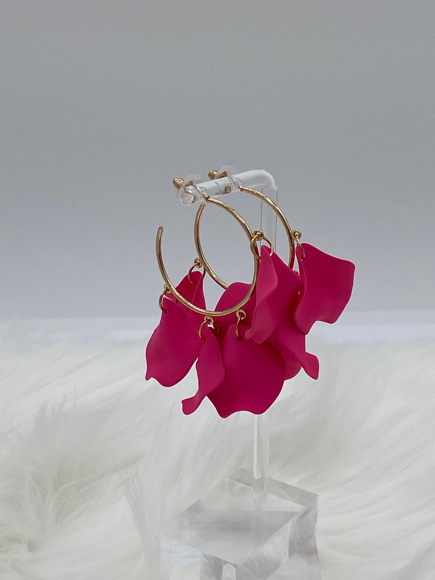 6 Petals Hoops (Fuchsia)