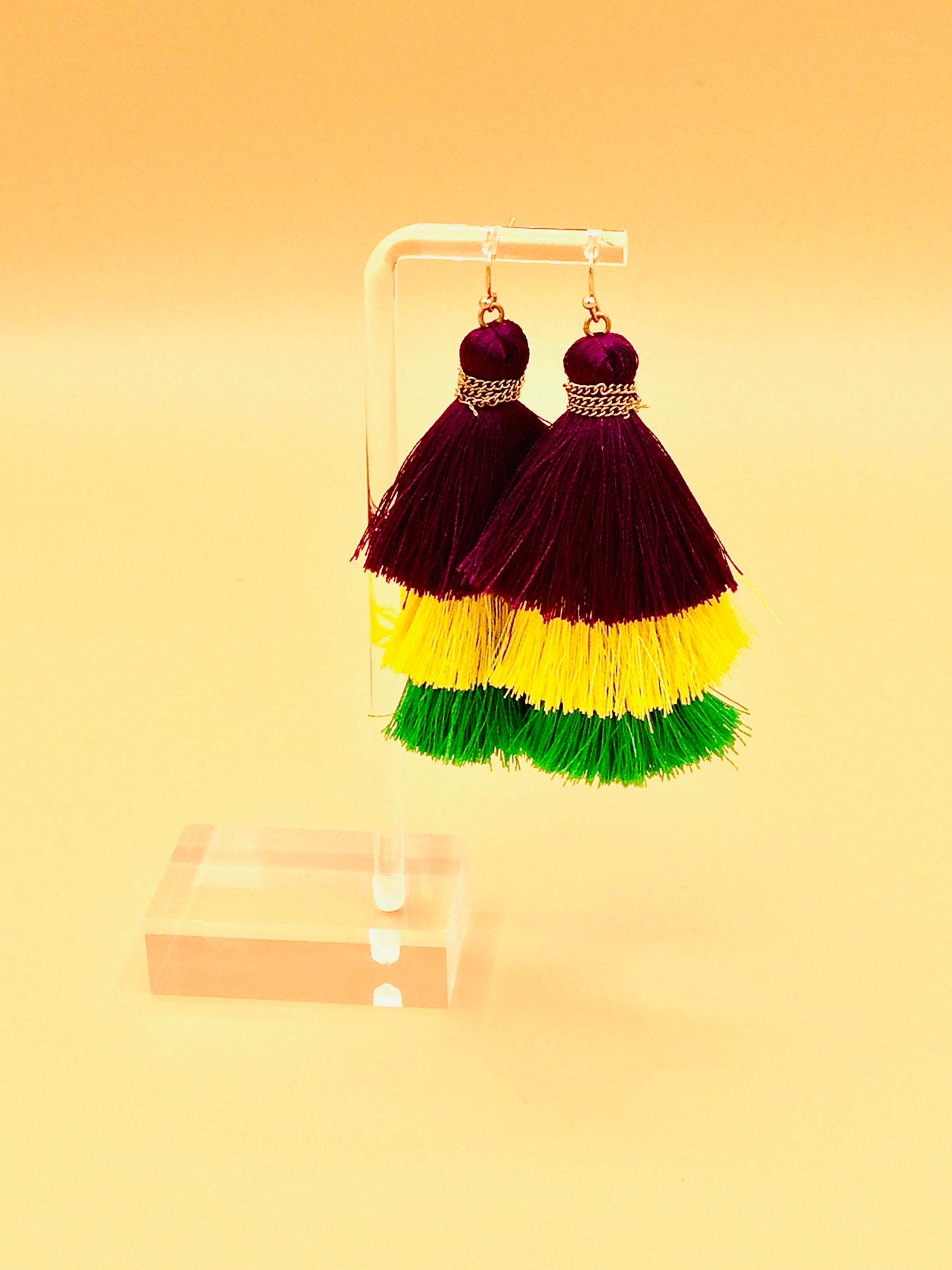 Mardi Gras Tassel Earrings