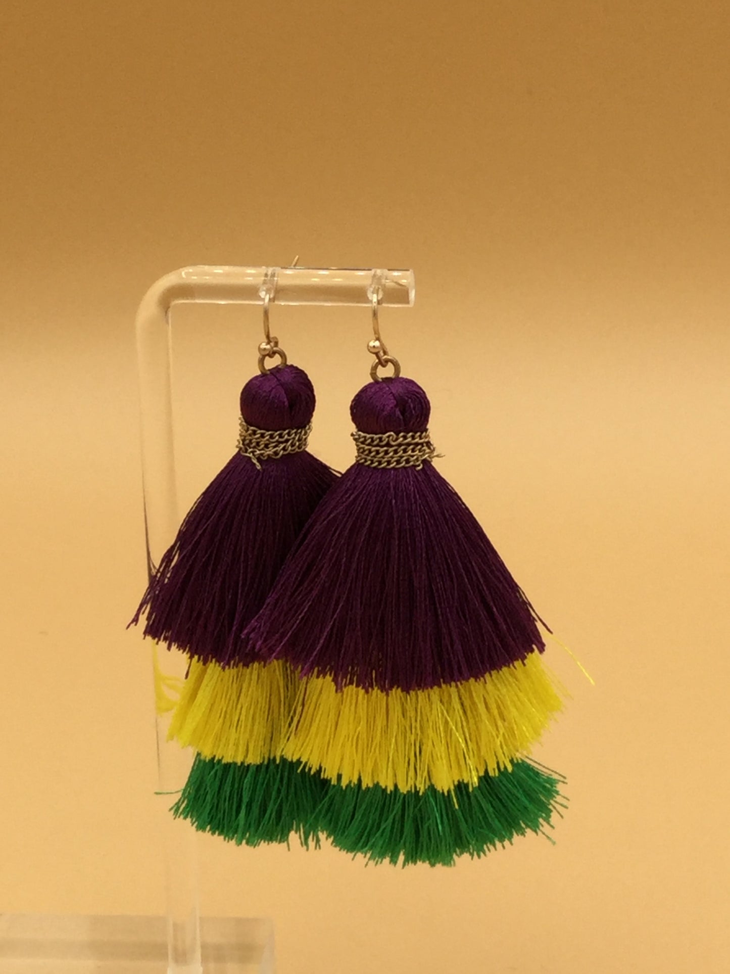 Mardi Gras Tassel Earrings