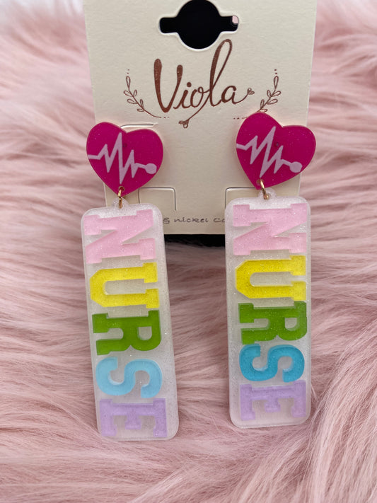 Nurse Heartbeat Earrings